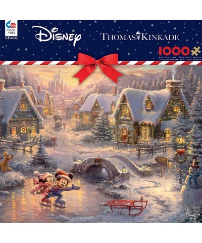 Thomas Kinkade - Mickey and Minnie Sweetheart Holiday - 1000 Piece Jigsaw Puzzle $25.31 Jigsaw Puzzles