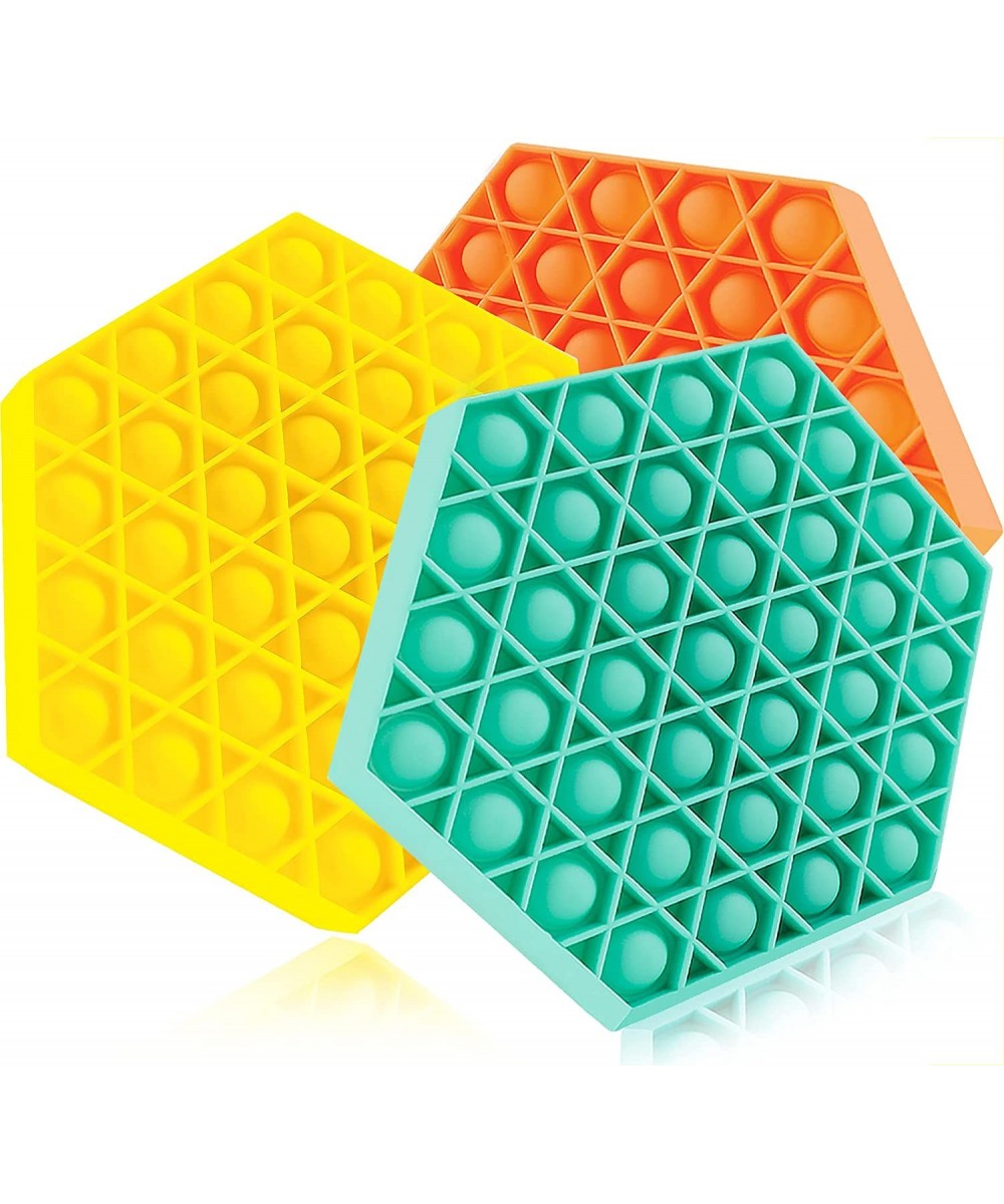 3 Packs Bubble It Toy Stress Relief Pack Under 3 5 10 20 Dollars Pressure Game Girls Boys Teal Yellow Hexagon $14.85 Miniatur...