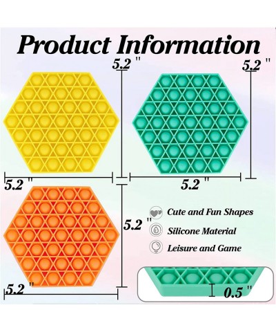 3 Packs Bubble It Toy Stress Relief Pack Under 3 5 10 20 Dollars Pressure Game Girls Boys Teal Yellow Hexagon $14.85 Miniatur...