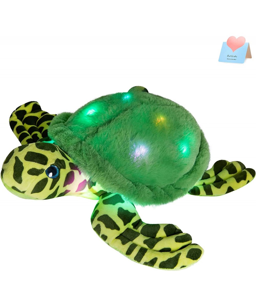 10'' Light up Sea Turtle LED Stuffed Animal Ocean Life Pillow Plush Toy with Night Lights Ideal Birthday Holiday for Toddler ...