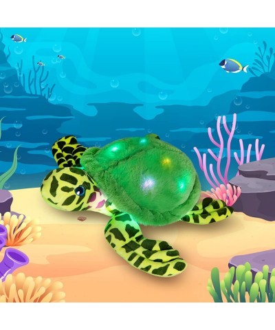 10'' Light up Sea Turtle LED Stuffed Animal Ocean Life Pillow Plush Toy with Night Lights Ideal Birthday Holiday for Toddler ...