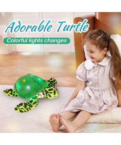 10'' Light up Sea Turtle LED Stuffed Animal Ocean Life Pillow Plush Toy with Night Lights Ideal Birthday Holiday for Toddler ...