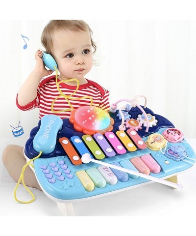 Baby Musical Toys- Multifunction Toys Kids Drum Set with Phone Bead Maze Gear Xylophone Piano Electronic Learning Toys for Ba...