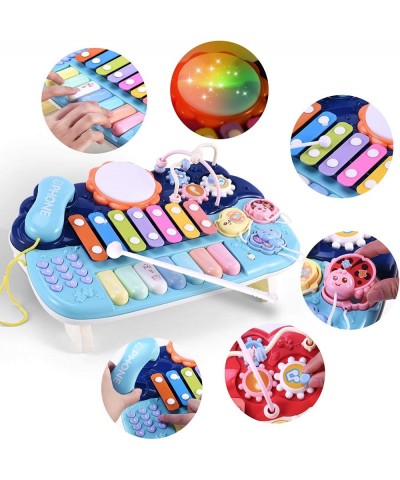 Baby Musical Toys- Multifunction Toys Kids Drum Set with Phone Bead Maze Gear Xylophone Piano Electronic Learning Toys for Ba...