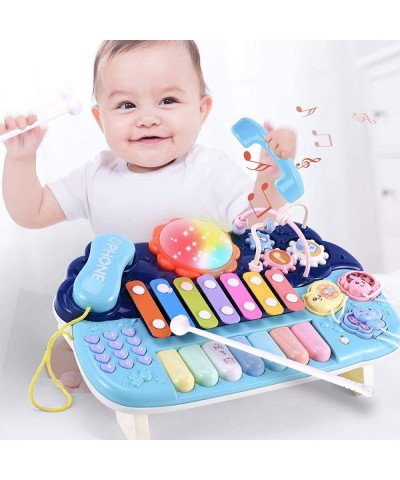 Baby Musical Toys- Multifunction Toys Kids Drum Set with Phone Bead Maze Gear Xylophone Piano Electronic Learning Toys for Ba...