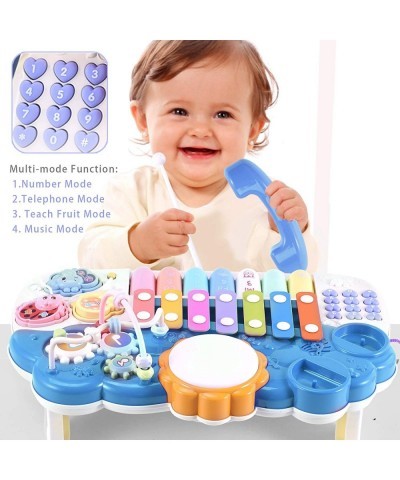 Baby Musical Toys- Multifunction Toys Kids Drum Set with Phone Bead Maze Gear Xylophone Piano Electronic Learning Toys for Ba...