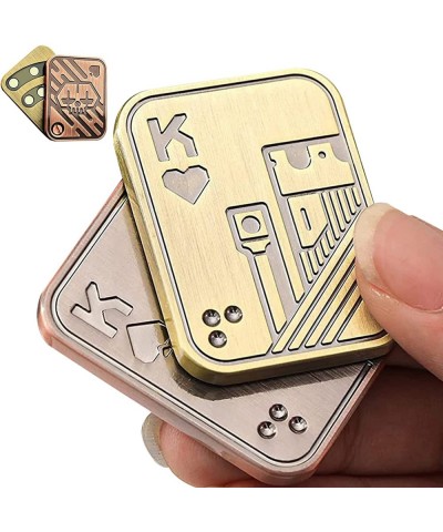 2022 Upgrade Fidget Slider Metal Fidget Toys Poker Push Card Stress Relief Toy EDC Toy Fidget Toy Haptic Coin Office Desk Toy...