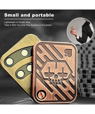 2022 Upgrade Fidget Slider Metal Fidget Toys Poker Push Card Stress Relief Toy EDC Toy Fidget Toy Haptic Coin Office Desk Toy...