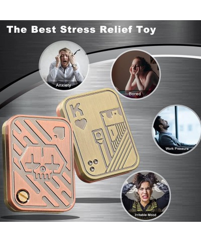 2022 Upgrade Fidget Slider Metal Fidget Toys Poker Push Card Stress Relief Toy EDC Toy Fidget Toy Haptic Coin Office Desk Toy...