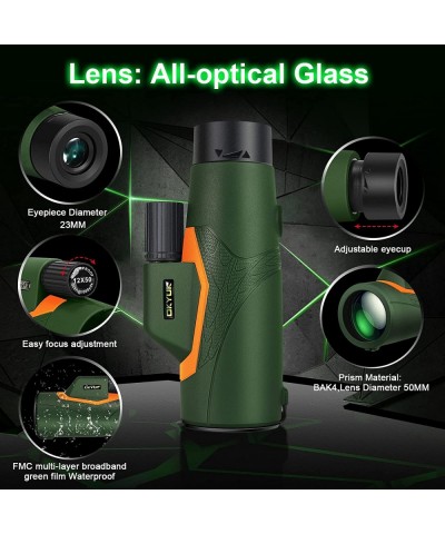 12×50 Monocular Telescope Hunting Gift for Men High Power Monocular Scope for Bird Watching Traveling Concert Sports Game wit...