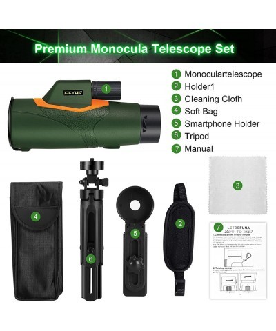 12×50 Monocular Telescope Hunting Gift for Men High Power Monocular Scope for Bird Watching Traveling Concert Sports Game wit...