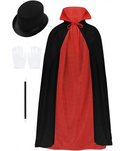 Children Kids Boys Girls Magician Costume Outfit Cape with Hat Wand White Glove Halloween Stage Suit $32.54 Kids' Costumes