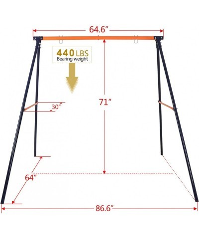 Swing Stand Frame Heavy Duty A-Frame Swing Set for Kids Adults Outdoor Backyard Play Fun Weight Capacity 440lbs $106.00 Play ...