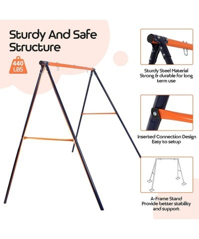 Swing Stand Frame Heavy Duty A-Frame Swing Set for Kids Adults Outdoor Backyard Play Fun Weight Capacity 440lbs $106.00 Play ...