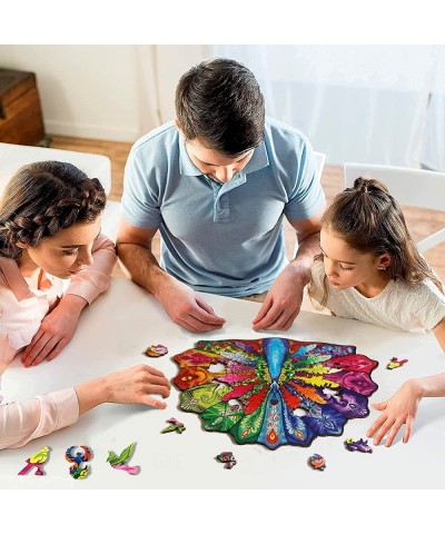 Wooden Puzzles for Adults Peacock Puzzle 13.7'' x 10'' 136 Pieces Gift for Adults Wood Puzzles Adult Wood Cut Puzzles Animal ...