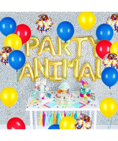 Red Yellow and Blue Latex Balloons with Confetti Balloons for Paw Party Decorations Carnival Circus Birthday Party(80 Packs) ...