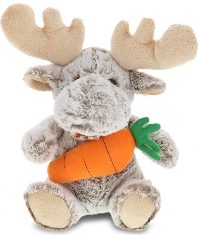 Happy Easter Super Soft Plush Sitting Moose with Carrot - Cute Stuffed Animals with Carrot Plush Toy Perfect Easter Holiday S...