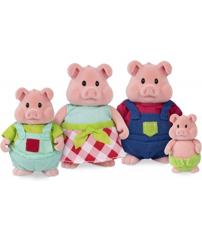 Pig Family Set – Curlicue Pigs with Storybook – 5pc Toy Set with Miniature Animal Figurines – Family Toys and Books for Kids ...