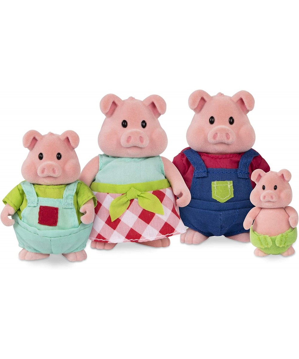 Pig Family Set – Curlicue Pigs with Storybook – 5pc Toy Set with Miniature Animal Figurines – Family Toys and Books for Kids ...