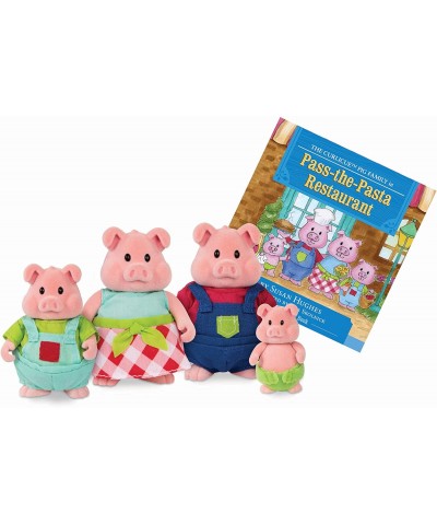 Pig Family Set – Curlicue Pigs with Storybook – 5pc Toy Set with Miniature Animal Figurines – Family Toys and Books for Kids ...