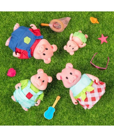 Pig Family Set – Curlicue Pigs with Storybook – 5pc Toy Set with Miniature Animal Figurines – Family Toys and Books for Kids ...