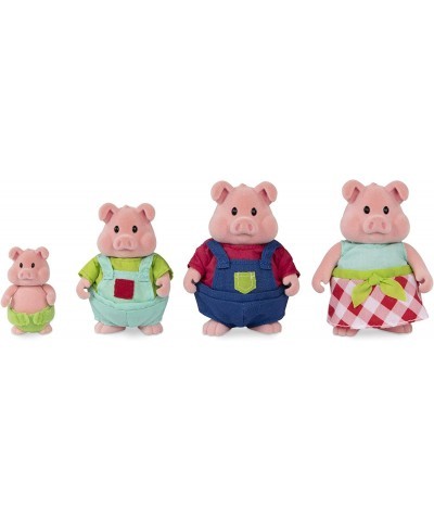 Pig Family Set – Curlicue Pigs with Storybook – 5pc Toy Set with Miniature Animal Figurines – Family Toys and Books for Kids ...