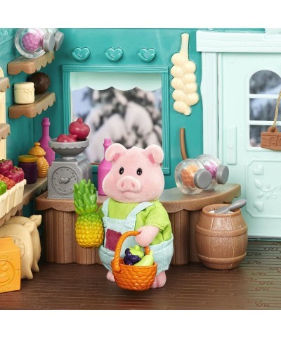 Pig Family Set – Curlicue Pigs with Storybook – 5pc Toy Set with Miniature Animal Figurines – Family Toys and Books for Kids ...