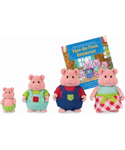 Pig Family Set – Curlicue Pigs with Storybook – 5pc Toy Set with Miniature Animal Figurines – Family Toys and Books for Kids ...