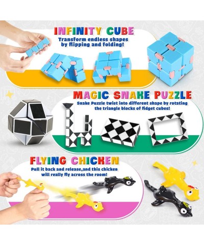 Fidget Toy Pack 72 Pcs. Sensory Toys Set with Infinity Cube Stress Balls and Pop Tubes and More for Stress Relief and Anti-An...