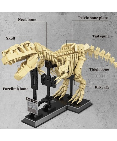 Dinosaur Building Kit 1572pcs T. rex Dinosaur Fossil Toy Playset Creative Build and Display Model Great DIY Project for Ages ...