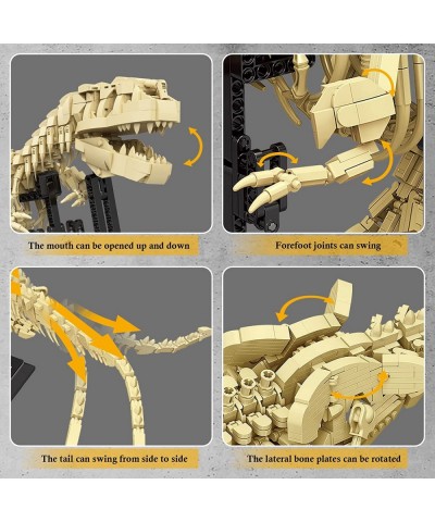 Dinosaur Building Kit 1572pcs T. rex Dinosaur Fossil Toy Playset Creative Build and Display Model Great DIY Project for Ages ...