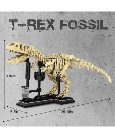 Dinosaur Building Kit 1572pcs T. rex Dinosaur Fossil Toy Playset Creative Build and Display Model Great DIY Project for Ages ...