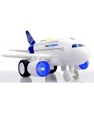 Airplane Toy for Kids with Lights and Sounds - Friction Powered Push and Go Passenger Flight Aeroplane Toy 1:160 Scale for Bo...