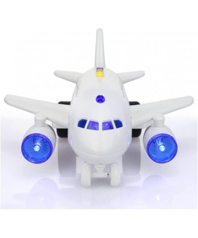 Airplane Toy for Kids with Lights and Sounds - Friction Powered Push and Go Passenger Flight Aeroplane Toy 1:160 Scale for Bo...