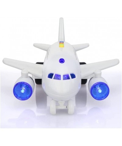 Airplane Toy for Kids with Lights and Sounds - Friction Powered Push and Go Passenger Flight Aeroplane Toy 1:160 Scale for Bo...