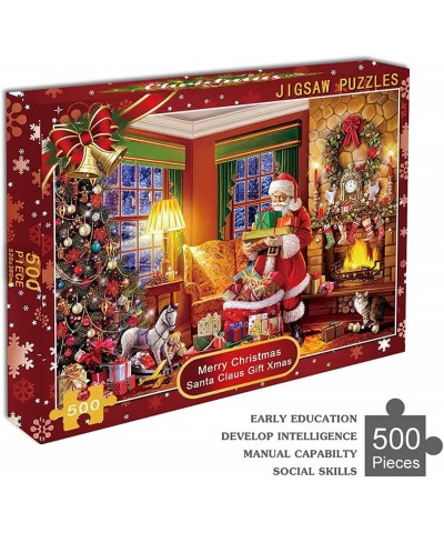 500 Pieces Jigsaw Puzzle Merry Christmas Santa Jigsaw Puzzle Hand Made Puzzles Personalized Great Gifts Puzzles for Adults 50...