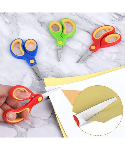 Kids Scissors 5"（School Teacher Bulk Classroom Pack 5 Inch）- Soft Touch Pointed School Student Scissors Blunt Assorted Colors...