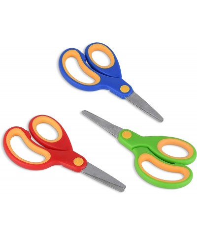 Kids Scissors 5"（School Teacher Bulk Classroom Pack 5 Inch）- Soft Touch Pointed School Student Scissors Blunt Assorted Colors...