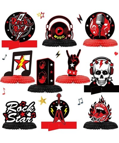 10 Pcs Rock and Roll Party Decorations Rock Star Centerpieces Born to Rock Party Decorations Music Theme Party Supplies Hallo...