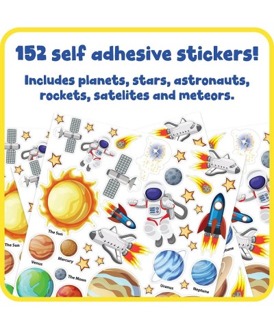 Foam Stickers - Space - Pack of 152 - Self-Adhesive Stickers for Kids - 3D Puffy Planet Stickers for Laptops Party Favors and...