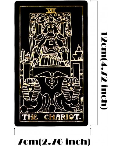 78 Tarot Cards with Guidebook PVC Waterproof Anti-Wrinkle Luxury Gold Foil Classic Tarot Cards Deck with Exquisite Box (Black...