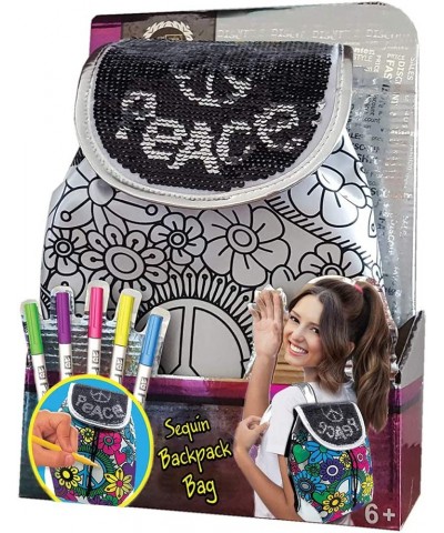 DIY Personalize Paintable Reversible Sequins Backpack for Girls - Create Your Own School Bag with A Zipper - Perfect Birthday...