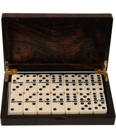 Dominos Set -Heavy Weighted Black Dot Classic Dominoes Set -28 Tiles Pack in Wooden Case $44.03 Domino & Tile Games