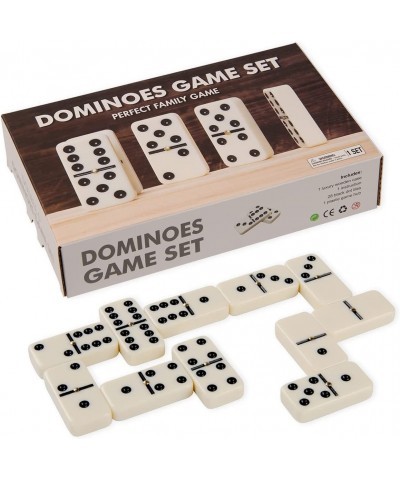 Dominos Set -Heavy Weighted Black Dot Classic Dominoes Set -28 Tiles Pack in Wooden Case $44.03 Domino & Tile Games