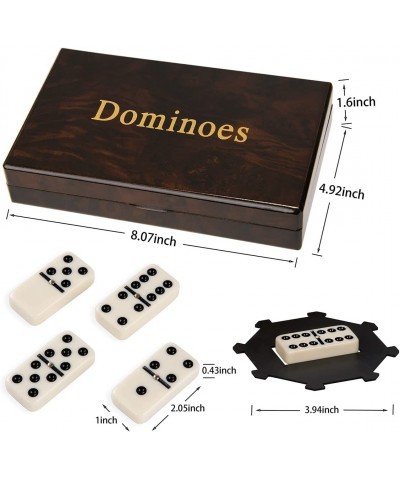 Dominos Set -Heavy Weighted Black Dot Classic Dominoes Set -28 Tiles Pack in Wooden Case $44.03 Domino & Tile Games