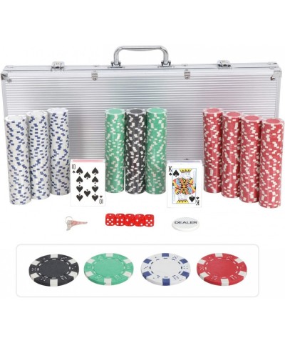 500 Poker Chip Set 11.5 Gram Clay Casino Game Poker Chips w/Aluminum Case Cards Dices Blind Button for Texas Holdem Blackjack...