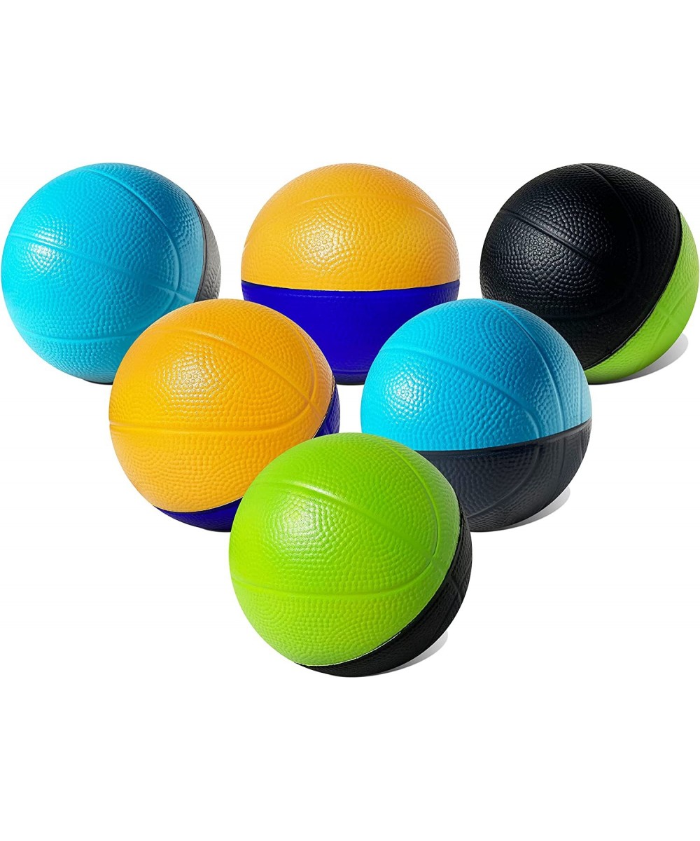 Multicolored 4" Foam Mini Basketball Set Compatible with Nerf Basketball Hoop | Safe & Quiet Small Basketball for Mini Hoop B...