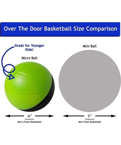 Multicolored 4" Foam Mini Basketball Set Compatible with Nerf Basketball Hoop | Safe & Quiet Small Basketball for Mini Hoop B...