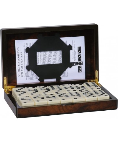 Dominos Set -Heavy Weighted Black Dot Classic Dominoes Set -28 Tiles Pack in Wooden Case $44.03 Domino & Tile Games