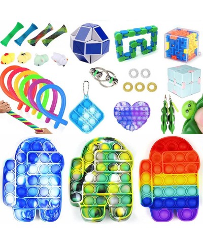 Fidget Packs 31pcs Fidget Toys Stress Relief Anti-Anxiety Fidget Toy Pack Pop Bubble Sensory Fidget Toy Gift for All Ages $55...